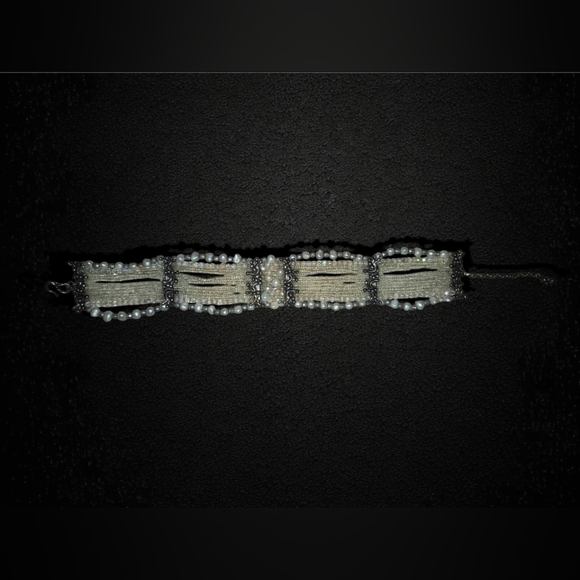 Vintage Edwardian Pearl Beaded Choker Necklace EUC - Picture 4 of 12